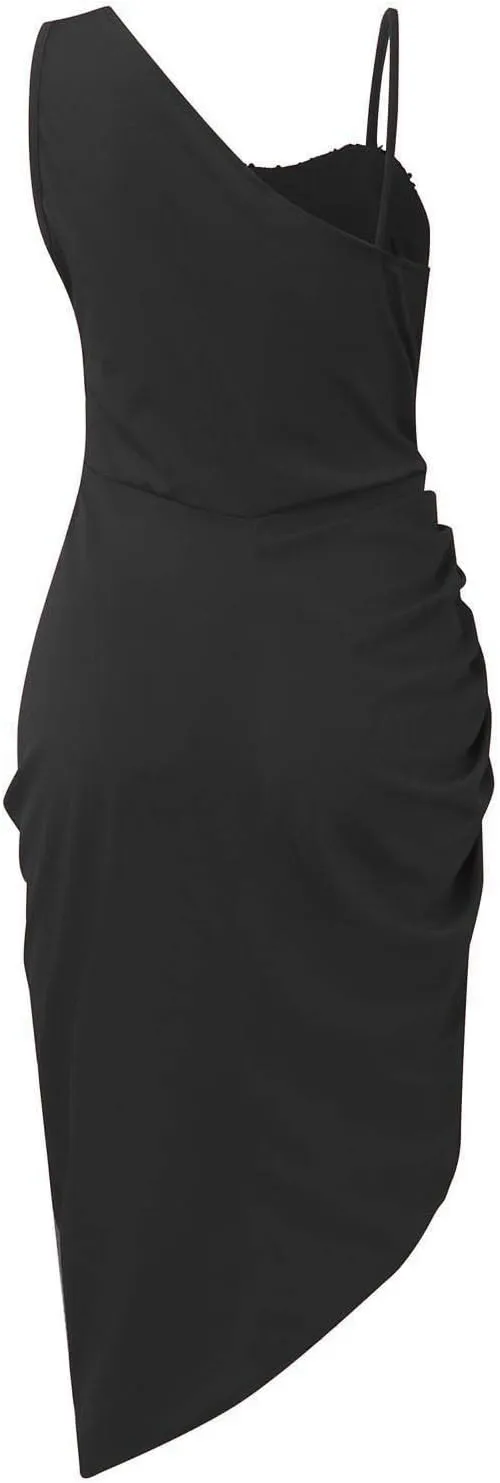 Women's Summer Sleeveless Split Sexy Sequins Prom Club Cocktail Dress