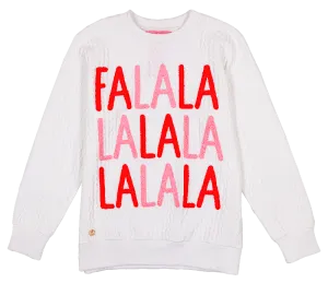 Youth 'Fa La La' Braided Crew Pullover by Simply Southern