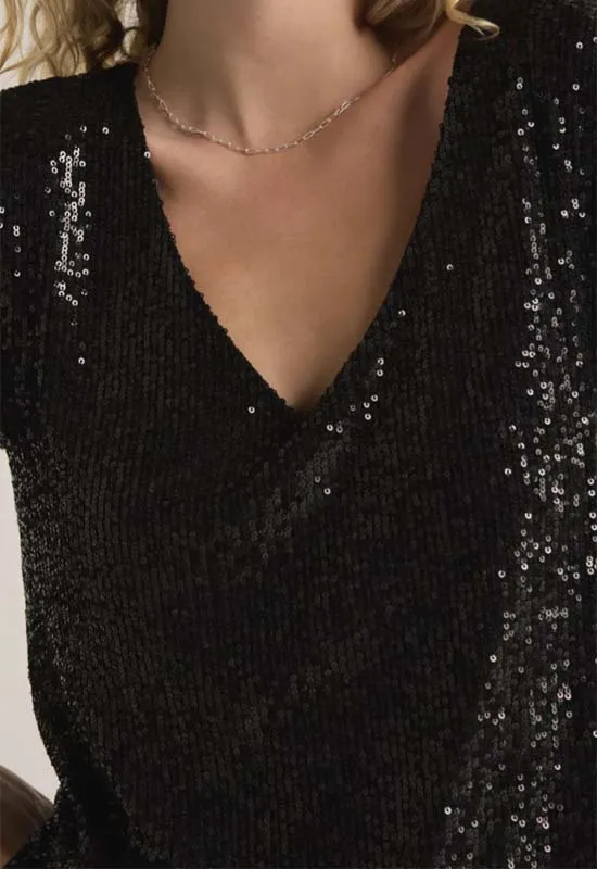 Z Supply - Marbella Sequin Top Black
