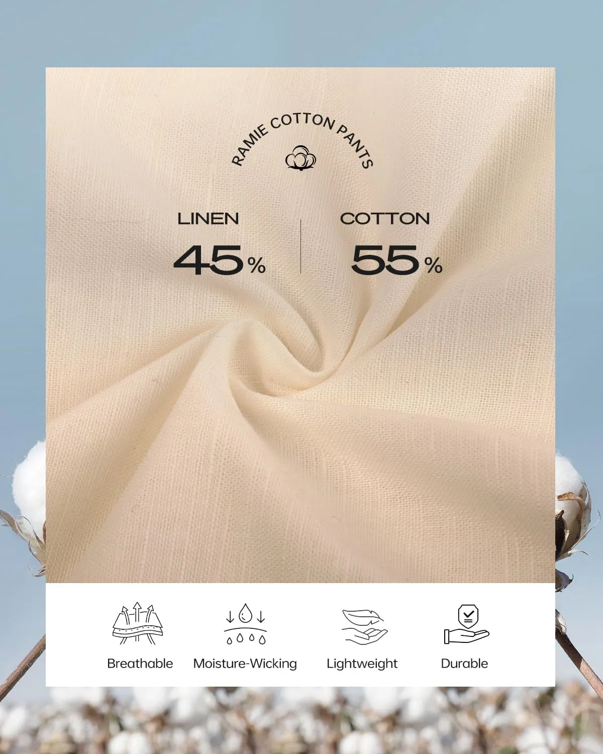 Zylioo Long Linen Pants for Women Tall, Linen Palazzo Pants 32-34 Inseam, Lightweight High Waisted Summer Pants for Ladies